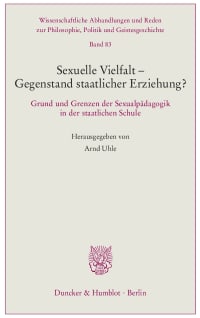 Cover Sexuelle Vielfalt – Gegenstand staatlicher Erziehung?