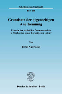 Cover Grundsatz der gegenseitigen Anerkennung