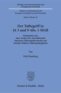 Cover Der Tatbegriff in §§ 3 und 9 Abs. 1 StGB