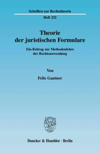 Cover Theorie der juristischen Formulare