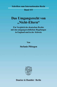 Cover Das Umgangsrecht von »Nicht-Eltern«