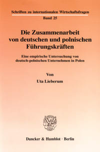 Cover Die Zusammenarbeit von deutschen und polnischen Führungskräften