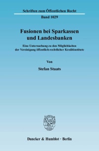 Cover Fusionen bei Sparkassen und Landesbanken