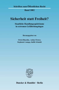 Cover Sicherheit statt Freiheit?