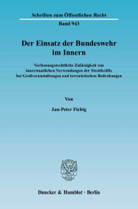 Cover Der Einsatz der Bundeswehr im Innern