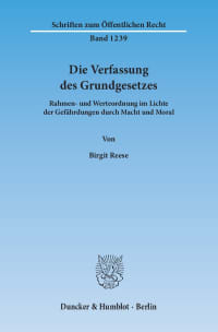 Cover Die Verfassung des Grundgesetzes