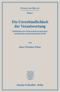 Cover Die Unverbindlichkeit der Verantwortung