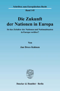 Cover Die Zukunft der Nationen in Europa