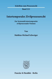 Cover Intertemporales Zivilprozessrecht