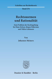 Cover Rechtsnormen und Rationalität