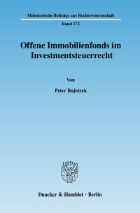 Cover Offene Immobilienfonds im Investmentsteuerrecht