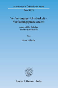 Cover Verfassungsgerichtsbarkeit – Verfassungsprozessrecht