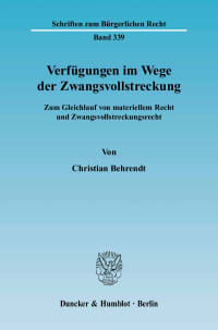 Cover Verfügungen im Wege der Zwangsvollstreckung