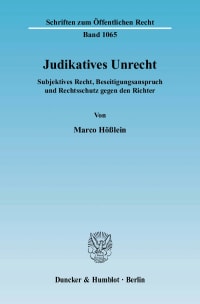 Cover Judikatives Unrecht