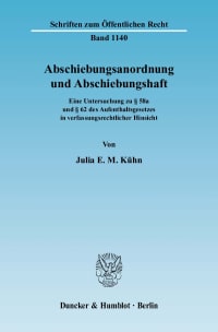 Cover Abschiebungsanordnung und Abschiebungshaft