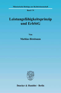 Cover Leistungsfähigkeitsprinzip und ErbStG