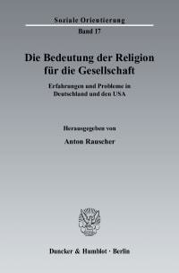 Cover Die Bedeutung der Religion für die Gesellschaft