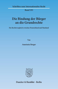 Cover Die Bindung der Bürger an die Grundrechte