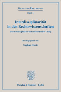 Cover Interdisziplinarität in den Rechtswissenschaften