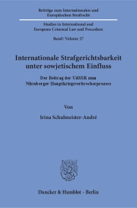 Cover Internationale Strafgerichtsbarkeit unter sowjetischem Einfluss