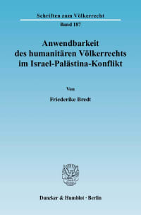 Cover Anwendbarkeit des humanitären Völkerrechts im Israel-Palästina-Konflikt