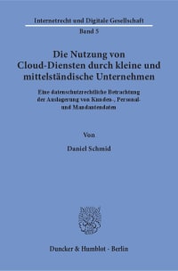 Cover Die Nutzung von Cloud-Diensten durch kleine und mittelständische Unternehmen