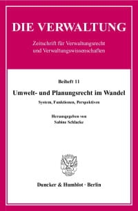 Cover Umwelt- und Planungsrecht im Wandel