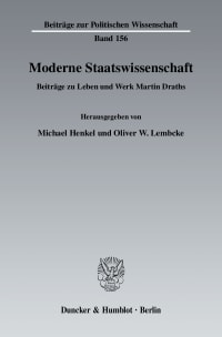 Cover Moderne Staatswissenschaft