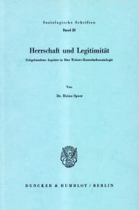 Cover Herrschaft und Legitimität