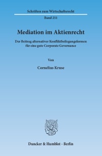 Cover Mediation im Aktienrecht