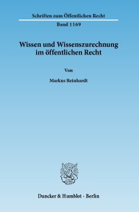 Cover Wissen und Wissenszurechnung im öffentlichen Recht