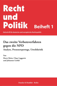 Cover Verfassung und Rechtspolitik: 70 Jahre Grundgesetz