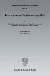 Cover Internationale Wettbewerbspolitik