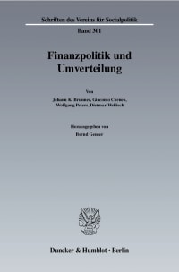 Cover Finanzpolitik und Umverteilung