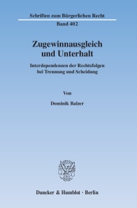 Cover Zugewinnausgleich und Unterhalt