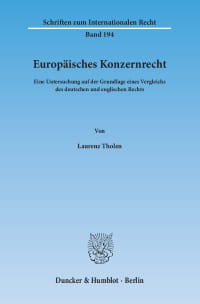 Cover Europäisches Konzernrecht