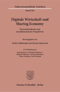 Cover Digitale Wirtschaft und Sharing Economy