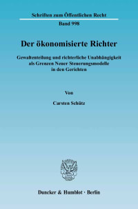 Cover Der ökonomisierte Richter