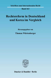 Cover Rechtsreform in Deutschland und Korea im Vergleich