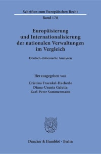 Cover Europäisierung und Internationalisierung der nationalen Verwaltungen im Vergleich