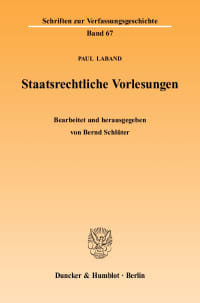 Cover Staatsrechtliche Vorlesungen