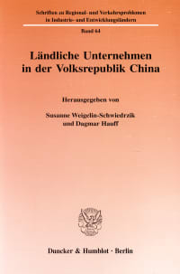 Cover Ländliche Unternehmen in der Volksrepublik China