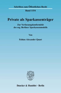 Cover Private als Sparkassenträger