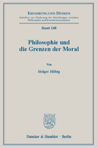 Cover Philosophie und die Grenzen der Moral