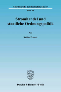 Cover Stromhandel und staatliche Ordnungspolitik