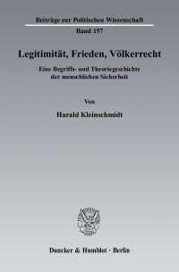 Cover Legitimität, Frieden, Völkerrecht