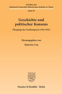 Cover Geschichte und politischer Konsens