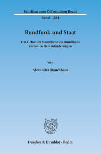 Cover Rundfunk und Staat