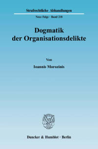 Cover Dogmatik der Organisationsdelikte