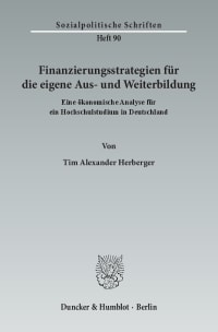 Cover Finanzierungsstrategien für die eigene Aus- und Weiterbildung